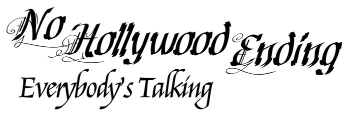 no hollywood ending everybody's talking logo white